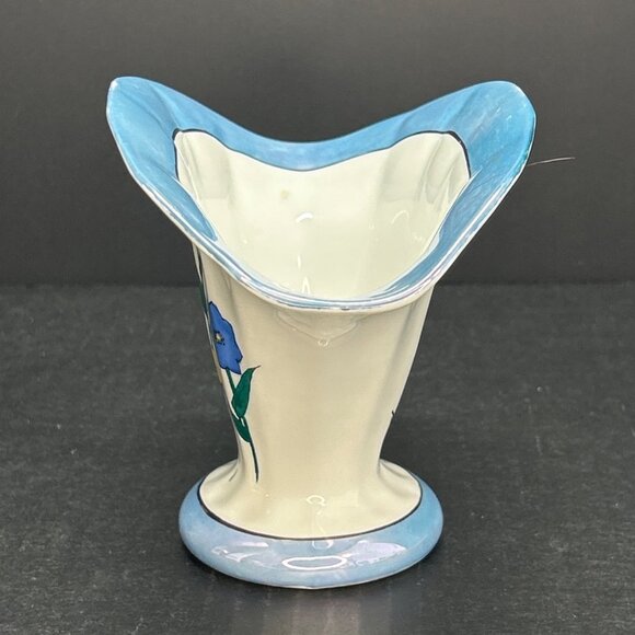 Vintage Meito China Japanese Flared Vase Porcelain Floral Motif Painted Japan - Picture 2 of 10